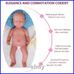 38cm 1.8kg Girl Eyes Closed High Quality Full Body Silicone Reborn Dolls Toys