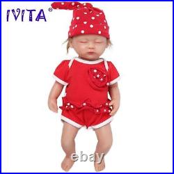 38cm1.8kg 100% Full Body Silicone Reborn Doll Eyes Closed Girl Toys for Children
