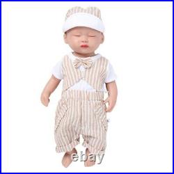 38cm1.8kg Full Silicone Reborn Doll Eyes Closed Realistic Baby Toys with Clothes