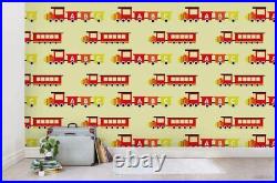 3D Cartoon Train Toy Self-adhesive Removable Wallpaper Murals Wall 477