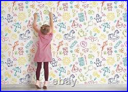 3D Graffiti Toys Kids Wallpaper Wall Mural Peel and Stick Wallpaper 720