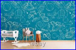 3D Toy Pattern Wallpaper Wall Mural Removable Self-adhesive Sticker 47
