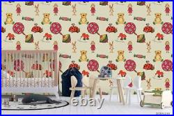 3D Toys Seamless Wallpaper Wall Mural Removable Self-adhesive Sticker255