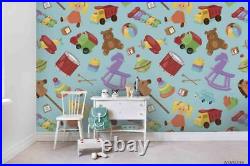 3D Toys Seamless Wallpaper Wall Mural Removable Self-adhesive Sticker351