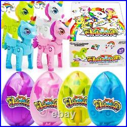 4/20/40/100 Pack Prefilled Plastic Easter Eggs with Unicorn Toys Gifts 3 3/8