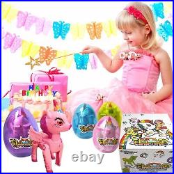 4/20/40/100 Pack Prefilled Plastic Easter Eggs with Unicorn Toys Gifts 3 3/8