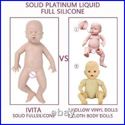 46cm(18inch) 3000g Silicone Realistic Reborn Baby Doll Unpainted DIY Blank Toys