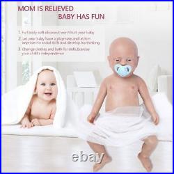 46cm 3500g Reborn Doll Full Silicone Babies Girl Eyes Opened Kids Toys