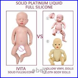46cm3.2kgEyes Closed Full Body Silicone Reborn Dolls Realistic Toys for Children
