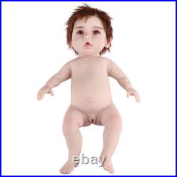 47cm Full Body Silicone Baby Girl Rebirth Doll With Bone Newborn Baby Toy Gift