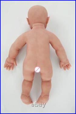 48cm 3800g Silicone Reborn Dolls Realistic Toddler Girl Eyes Closed Soft Toys