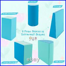 5-Piece Kids Foam Climbing Blocks Safe Indoor Foam Play Structures for Toddlers