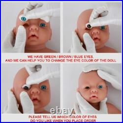 50cm 3800g Full Body Silicone Reborn Dolls Unpainted Doll for Children DIY Toys