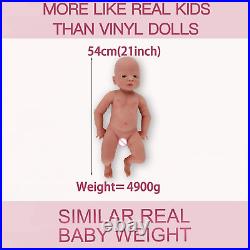 54cm 4900g high quality Realistic Silicone Reborn Dolls Newborn Baby girl Toys