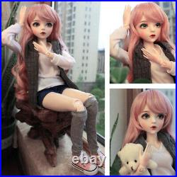 60cm 1/3 Ball Jointed BJD Doll Girl Toy Full Set Outfit Removable Eyes Wig Shoes
