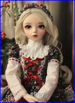 60cm 1/3 Ball Jointed BJD Doll Girls Toy with Face Eyes Makeup Wigs Clothes Set