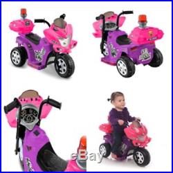 6V Motorcycle Bike Power Wheels For Girls Police Battery Powered Ride On Toy NEW