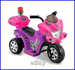 6V Motorcycle Bike Power Wheels For Girls Police Battery Powered Ride On Toy NEW