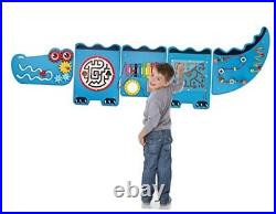 70.2'' Crocodile Montessori Busy Board, Sensory Board, Wall Toy, Activity Cube