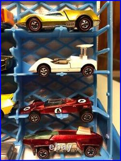 A DOZEN FULL OF REDS! USED ORIGINAL STK #4975 MATTEL HW 12 CAR CASE With12 RL CARS