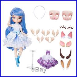 ABS Resin 1/6 Scale BJD Anime Girl Ball Jointed Doll Toy for Dollfie Custom