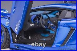 AUTOart 1/18 LIBERTY WORK LAMBORGHINI Aventador Limited Edition Hyper Blue 79183