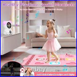 Acelufly Rechargeable Dance Mat Toys for Girls, Light Up Dance Pad with Wirel