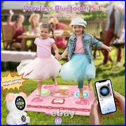 Acelufly Rechargeable Dance Mat Toys for Girls, Light Up Dance Pad with Wirel