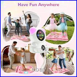 Acelufly Rechargeable Dance Mat Toys for Girls, Light Up Dance Pad with Wirel