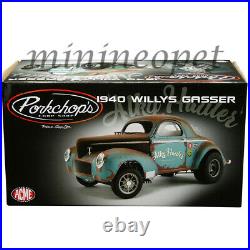 Acme A1800920 1940 Willys Gasser Pork Chop 1/18 Alky Hauler Rusted Green
