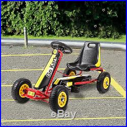 Adjustable Seat Go Kart Pedal Car Ride On Toys for Boys & Girls Safe 4 Wheels