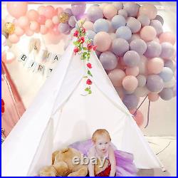 Aflowa Kids Teepee Tent-Toys for Girls-6 Ft Tall Kids Foldable Play Tent with 7F