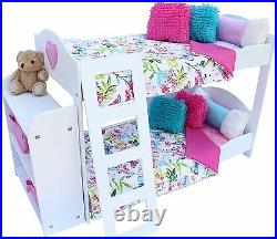 American Girl Doll Bedroom Set 18 20 Pc Bunk Bed Bookshelf Bedding Pajama Toys