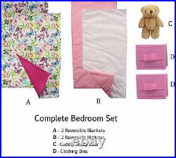 American Girl Doll Bedroom Set 18 20 Pc Bunk Bed Bookshelf Bedding Pajama Toys