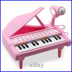 Amy&Benton Piano Toy for 1 2 3 4 Years Old Girls, 24 Keys Pink