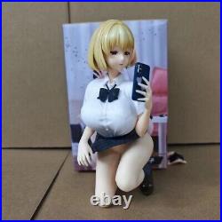 Anime Girl Squatting Yuanyuan 14cm PVC model decoration Figure doll toy with box