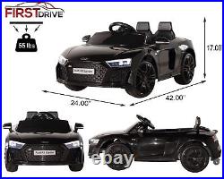 Audi R8 Spyder Kids Electric Ride-on toy kids car for Boys Girls (Black)