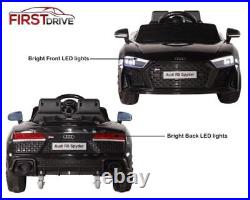 Audi R8 Spyder Kids Electric Ride-on toy kids car for Boys Girls (Black)