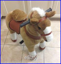 BEIGE Ride-on Giddy Up Horse / Pony. For boys & girls 4-10 (02B)
