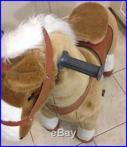 BEIGE Ride-on Giddy Up Horse / Pony. For boys & girls 4-10 (02B)