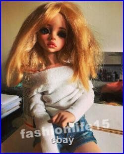 BJD 1/4 Doll Girl Free Face Make UP+Eyes Resin Handmade Toys Gift Tan Skin