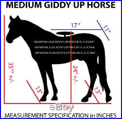 BLACK Ride-on Giddy Up Horse / Pony Rides. For boys & girls 4-10 (02EB)-REFURB