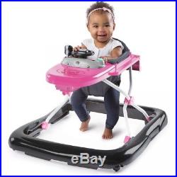Baby Activity Walker For Girls Pink Wheels Toddler Push Play Removable Fun Toy
