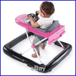 Baby Activity Walker For Girls Pink Wheels Toddler Push Play Removable Fun Toy