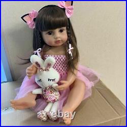 Baby Girl Doll Flexible Silicone Vinyl Body Acrylic Eyes Reborn DIY Toddler Toy