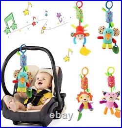 Baby Hanging Rattles Toys, Newborn Crib Toys Car Seat Stroller Toys for Infant