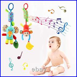 Baby Hanging Rattles Toys, Newborn Crib Toys Car Seat Stroller Toys for Infant