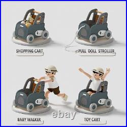 Baby Push Walker and Pull Doll Stroller, Push Walker Shopping Cart for Kids Gi