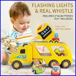 Baby Toddlers Construction Truck Car Toy 2 3 4 5 Years Old Lights Siren Sounds