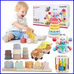 Baby Toys 6 to 18 Months, 8 in 1 Montessori Toys Set, Educational Learning To